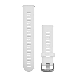 Quick Release-Remmar (20 mm), Vit Silikonrem, Rostfritt Stål-Hårdvara – Garmin