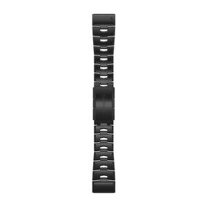 QuickFit® 26 klockarmband, Ventilerad titanlänk, Carbon Grey DLC-beläggning – Garmin