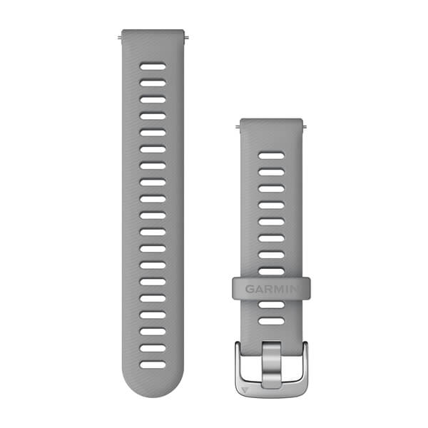 Quick Release-Remmar (18 mm) Powder Grey Silver-Hårdvara – Garmin