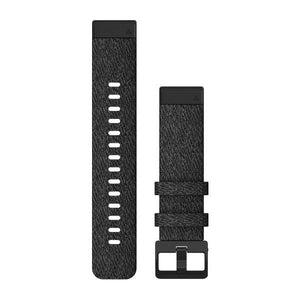 QuickFit® 20 remme, Sort/Pebble Grey silikone 2