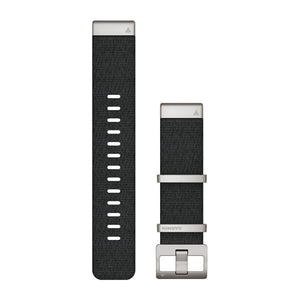 QuickFit® 22 Klockarmband, Jacquardvävt Nylonarmband – Svart – Garmin