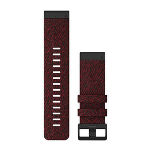 QuickFit® 26 klockarmband Rödmelerad Nylon – Garmin