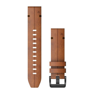 QuickFit® 22 Klockarmband Chestnut Läder – Garmin