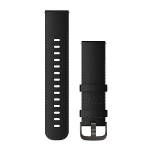 Quick Release remme (20 mm), Mørkebrunt læder, sølv hardware 3
