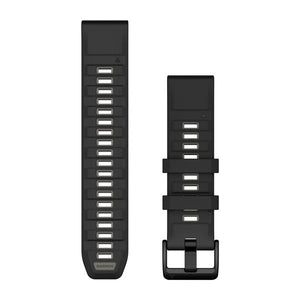QuickFit® 22 Armband Svart/Pebble Grey Silikon – Garmin