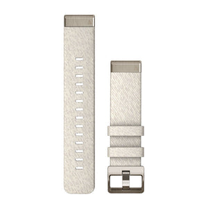 QuickFit® 20 Klockarmband, Crème Melange Nylon, Soft Gold Hardware – Garmin