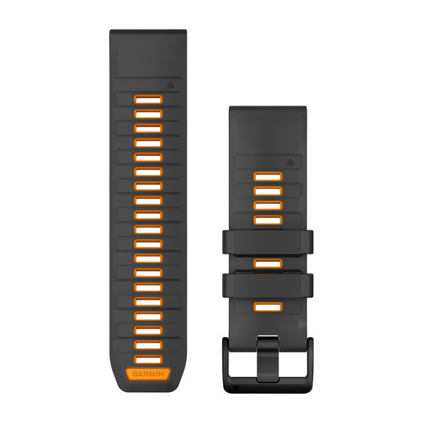 QuickFit® 26 Armband Graphite/Spark Orange Silikon – Garmin