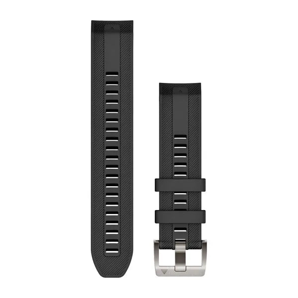 QuickFit® 22 Klockarmband, Svart silikonarmband – Garmin