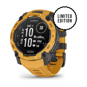 Instinct® 3 – 50 mm, Solar, Sunburst med Sunburst/Grey rem – Garmin