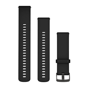 Snabbfästen Remmar (22 mm), Svart Med Slate Grey Hardware – Garmin