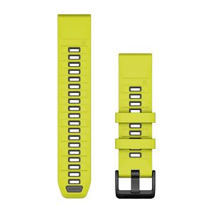 QuickFit® 22-armband, Amp Yellow/Graphite Silikon – Garmin