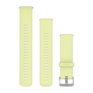 Snabbfäste Remmar (22 mm), Citron Silikon, Silver Hårdvara – Garmin