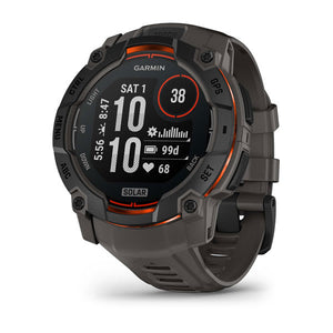 Instinct® 3 – 50 mm, Solar, Svart med Charcoal Rem – Garmin