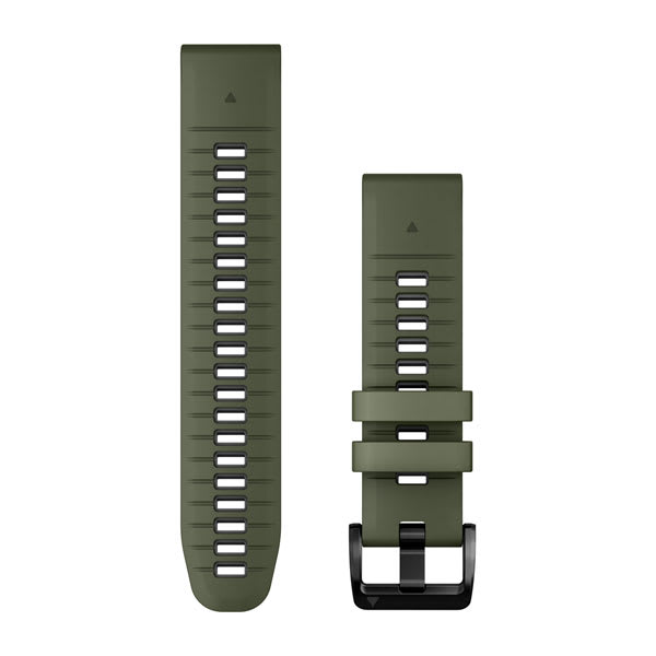 Quickfit 22 mm klockarmband, Moss/Graphite silikon – Garmin