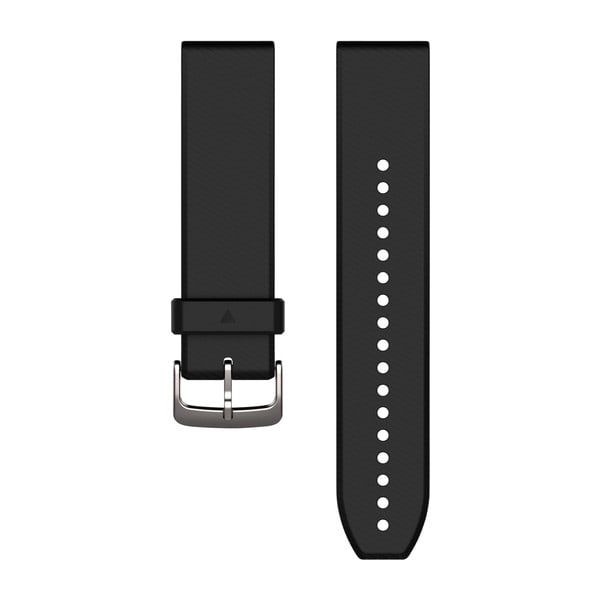 QuickFit® 22 Klockarmband Svart/Silver Silikon – Garmin