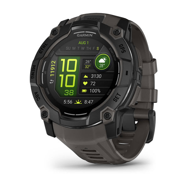 Instinct® 3 – 50 mm, AMOLED, Svart med Charcoal rem – Garmin