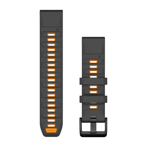 QuickFit® 22 armband, Graphite/Spark Orange silikon – Garmin