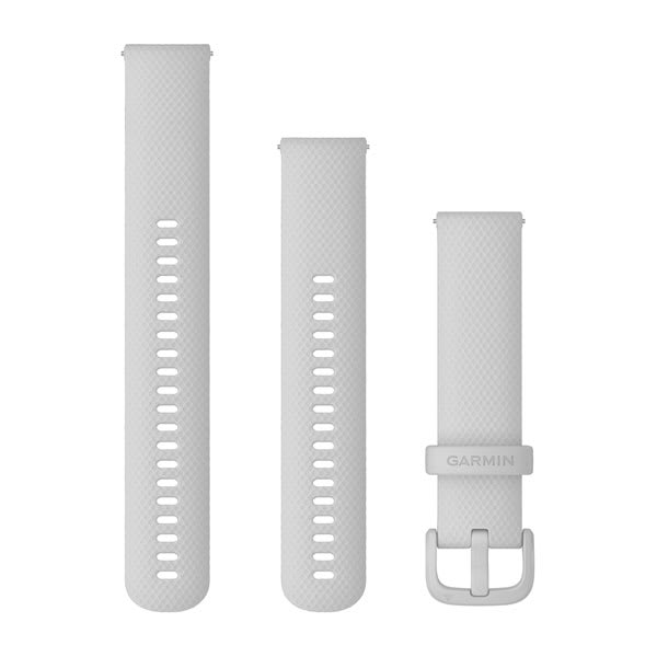 Quick Release-Remmar (20 mm) Mist Grey Silikonarmband – Garmin