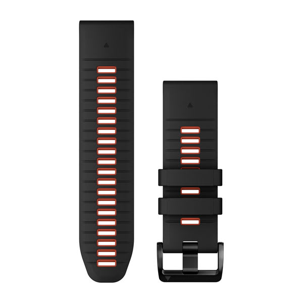 QuickFit® 26 Armband Black/Flame Red Silikon – Garmin
