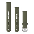 Quick Release remme (20 mm), Moss, sølv hardware 1