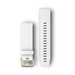 Quick Release remme (20 mm), Hvid, lys guld hardware 2