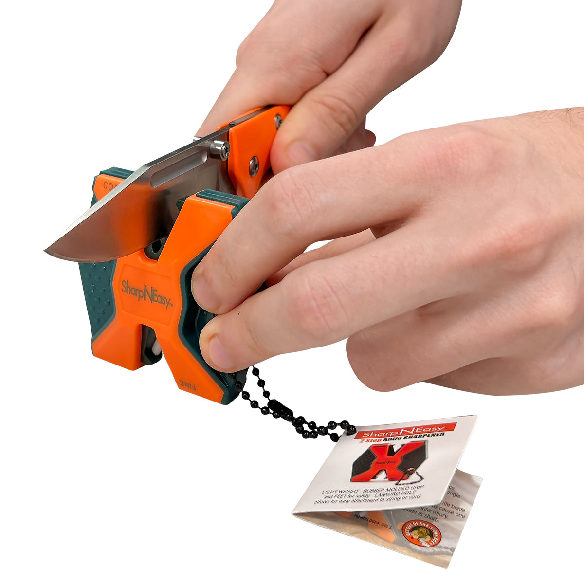 Hopfällbar kniv- och vässarsats Orange med lås - AccuSharp