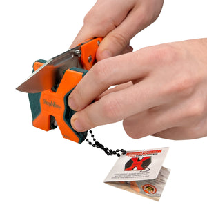 Hopfällbar kniv- och vässarsats Orange med lås - AccuSharp