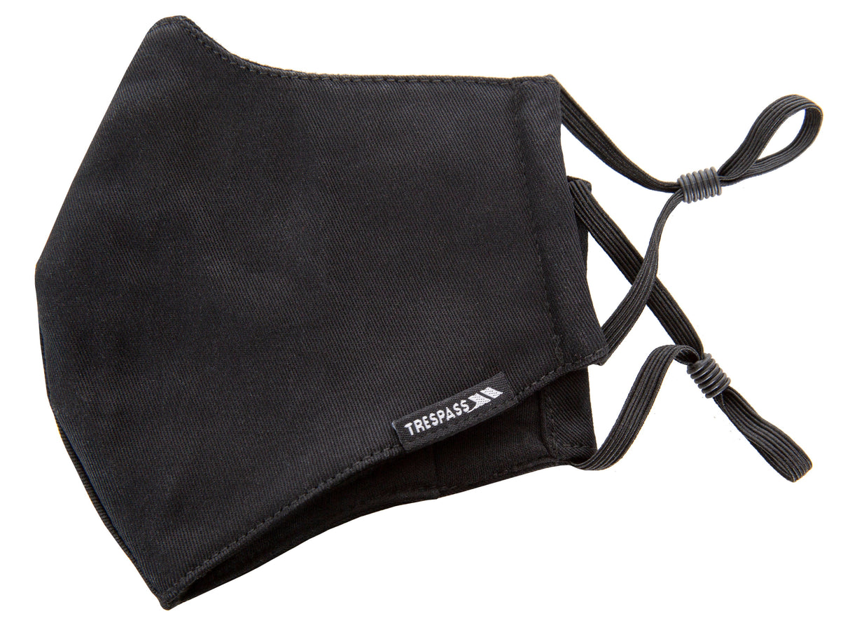 Cloth Face Mask + 3 Filters - Black - Trespass