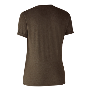 Dam Bas 2-pack T-shirt Brown Leaf Melange - Deerhunter