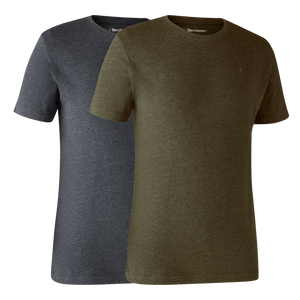 Bas 2-pack T-shirt Adventure Green Melange - Deerhunter