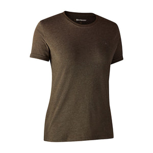 Dam Basis 2-pack T-shirt Adventure - Green Mel/Brown Leaf - Deerhunter