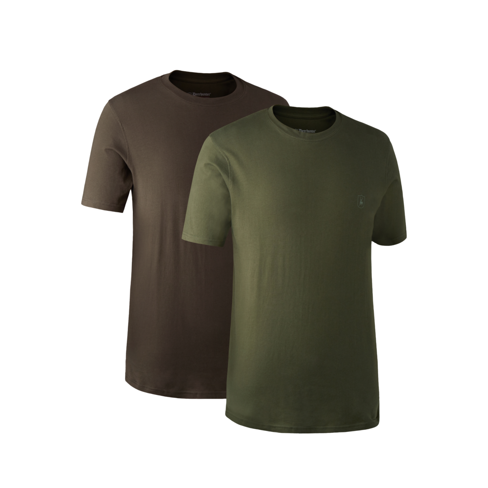 T-shirt 2-pack Grön/Brun - Deerhunter