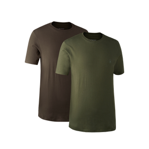 T-shirt 2-pack Grön/Brun - Deerhunter