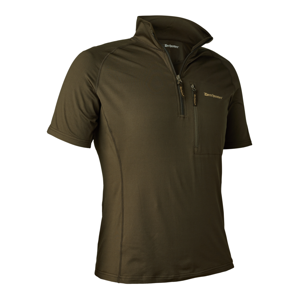 Excape isolerad T-shirt med dragkedja i nacken Grön - Deerhunter