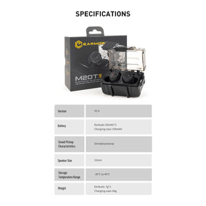 M20T PRO Bluetooth In-Ear Hörselskydd - Earmor