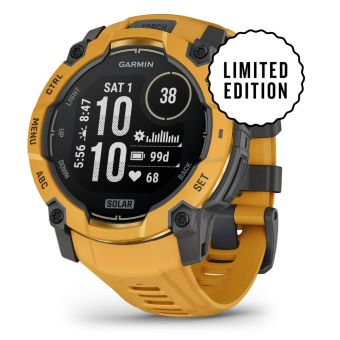 Instinct® 3 – 50 mm, Solar, Sunburst med Sunburst/Grey rem 1