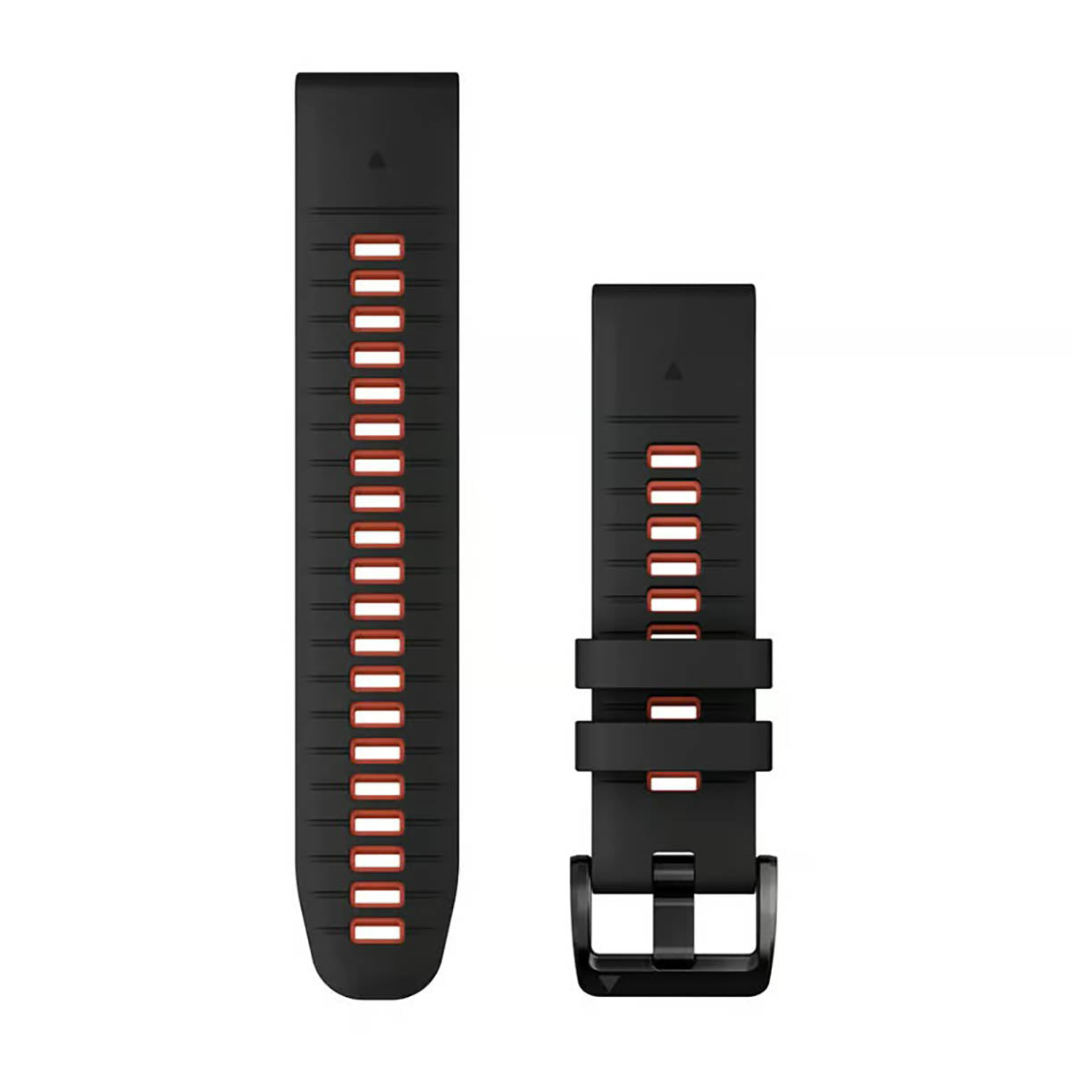Quickfit 22 mm urremme, Black/Flame Red silikone 1
