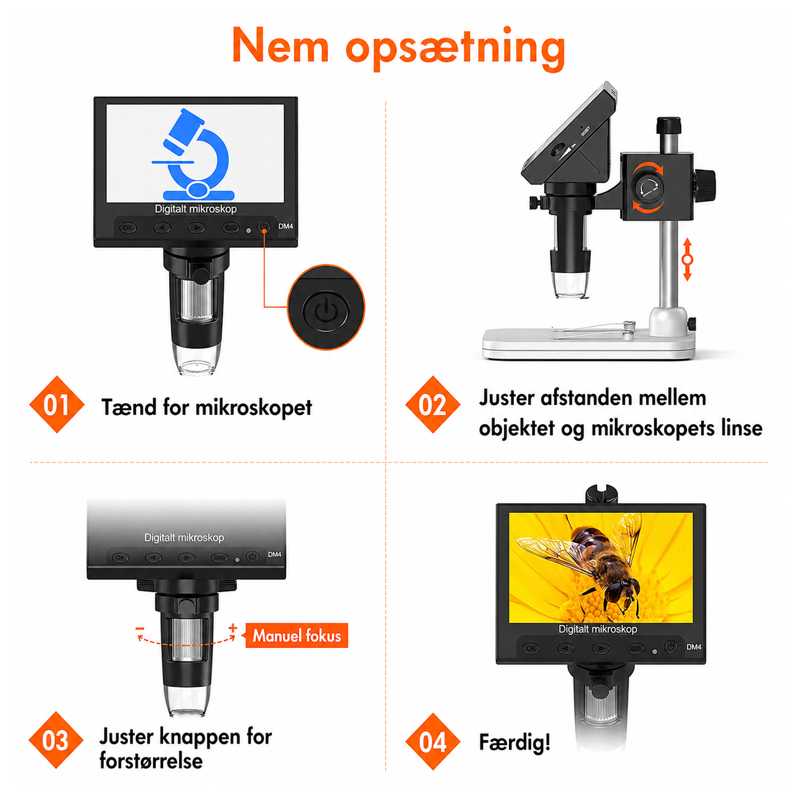 Globuz - 50x–1000x LCD Digital Microscop