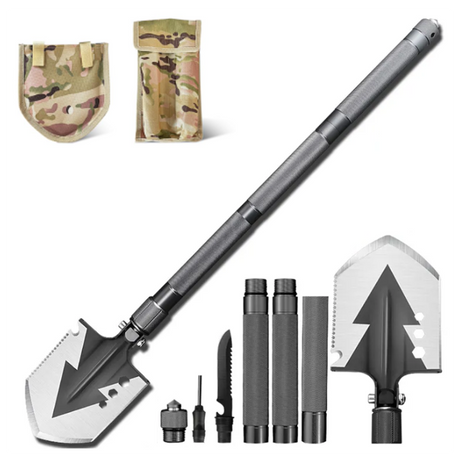 GLOBUZ Survival Shovel – överlevnadsspade med multiverktyg