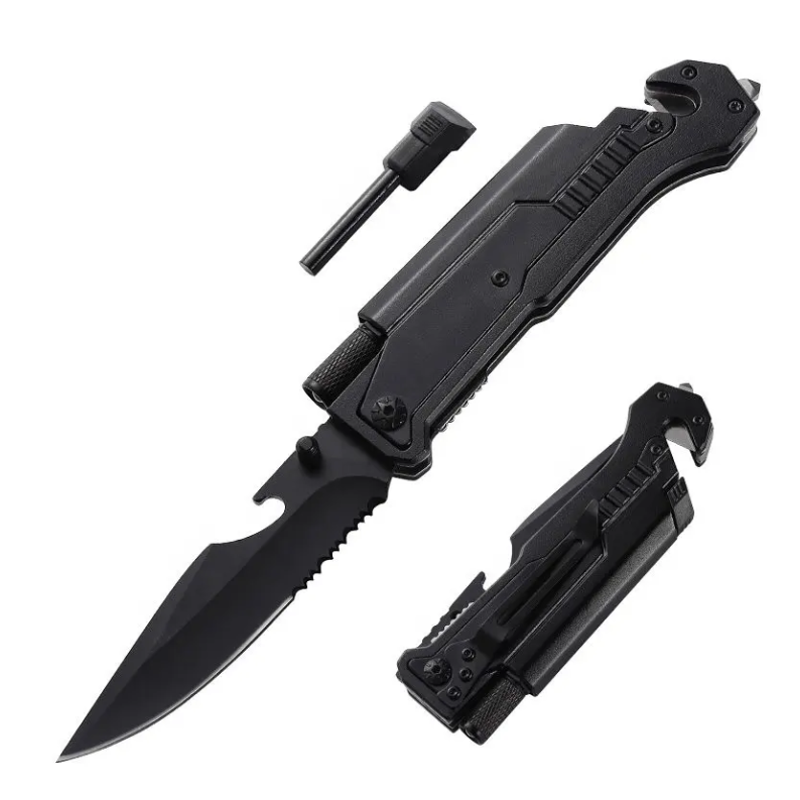 Globuz - Överlevnadskniv med eldstål & ficklampa
