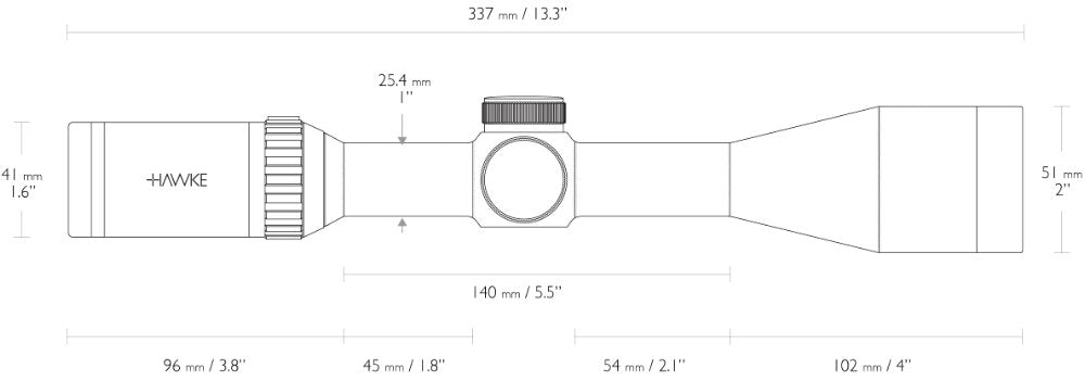 Vantage SF 3-12x44 Half Mil Dot - Hawke