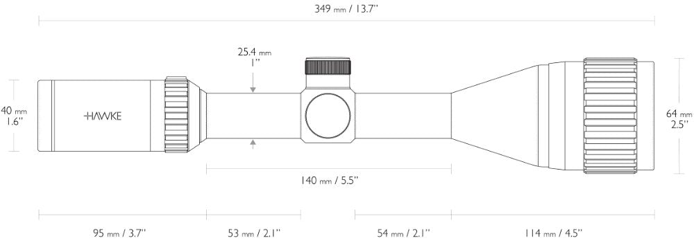 Vantage IR 4-12x50 AO Mil Dot - Hawke