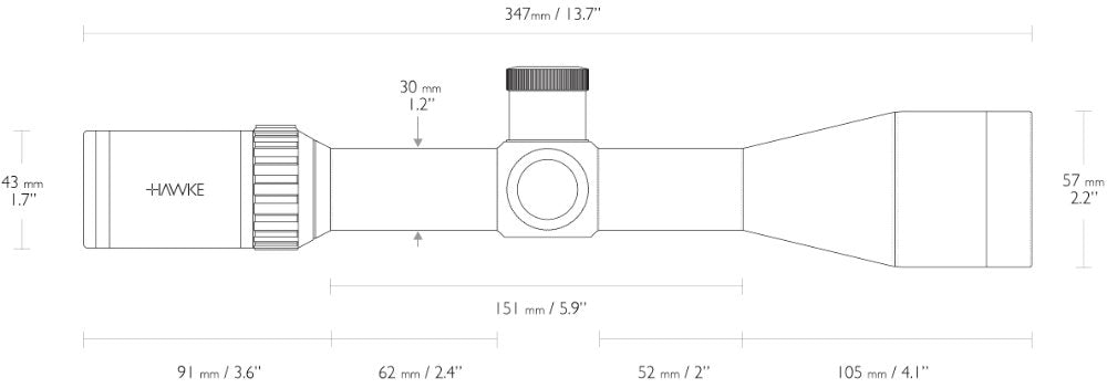 Vantage 30 WA SF IR - 4-16x50 Half Mil Dot – Hawke