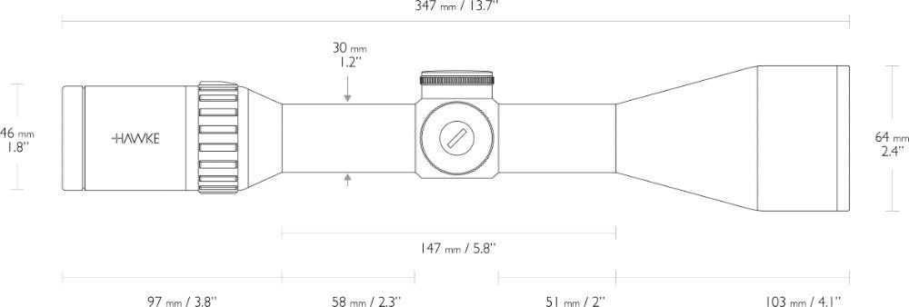 Endurance 30 WA - 3-12x56 LRC (12x) - m/ Klicktorn – Hawke