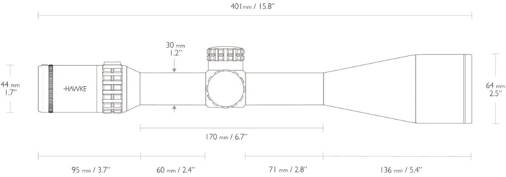 Frontier 30 SF 5-30x56 LR Dot (16x) - Hawke