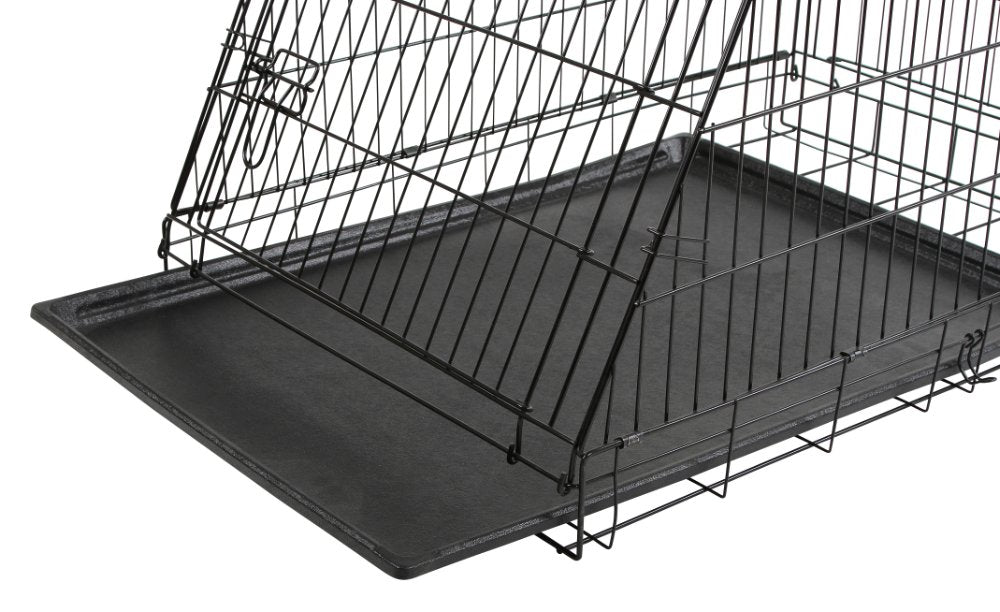 Hopfällbar hundbur i stål, sned - 63x48x57 cm – Kerbl
