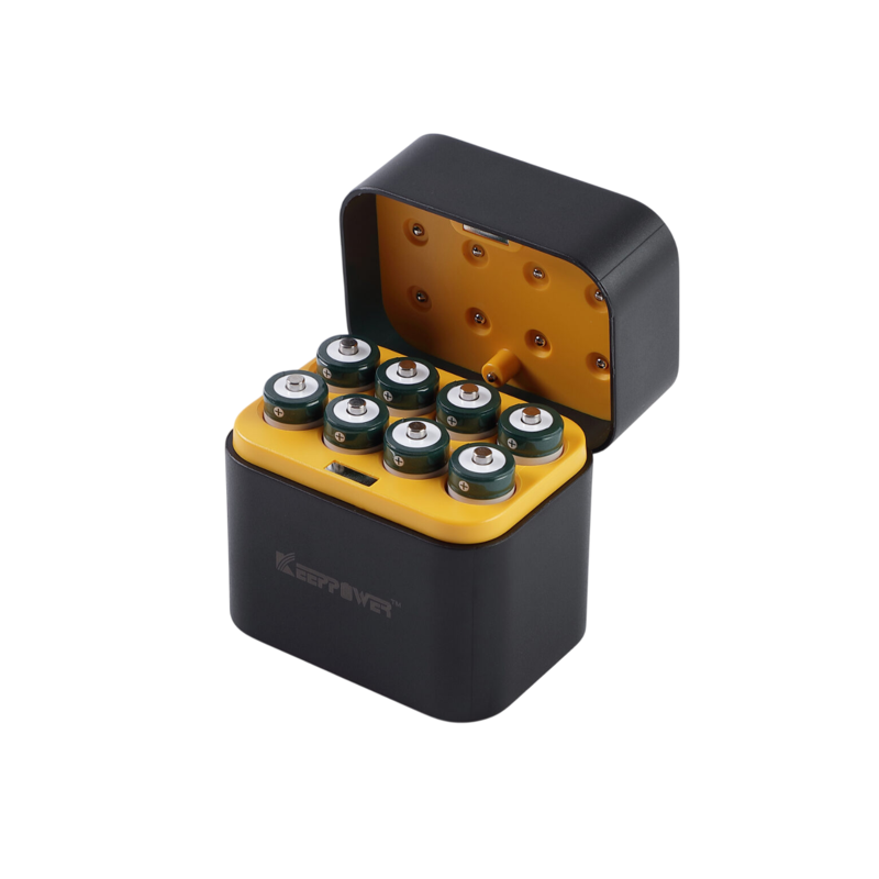 Keeppower i8 – 8 uppladdningsbara AA-batterier med laddare