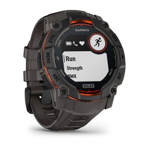 Instinct® 3 – 50 mm, Solar, Svart med Charcoal Rem – Garmin