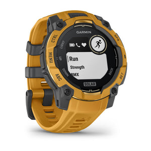 Instinct® 3 – 45 mm, Solar, Sunburst med Sunburst/Grå rem – Garmin