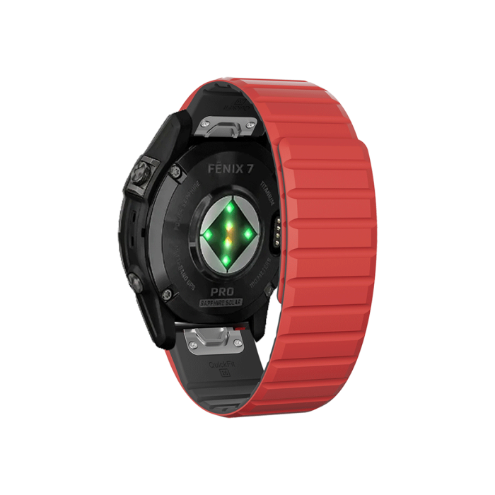 QuickFit® 22 urremme, Laser Red, sort hardware i rustfrit stål 3